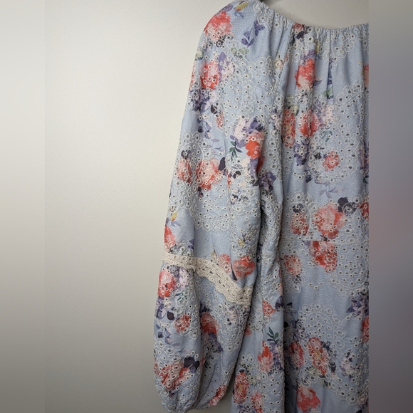 Jessakae Roux Tiered Eyelet Floral Dress | Size M - Picture 10 of 13